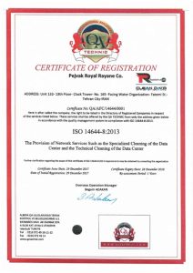 Tecnic Certificate of Specialized and Technical Cleaninig of the Data Center