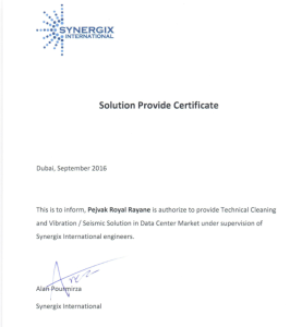 Solution Provide Certificate